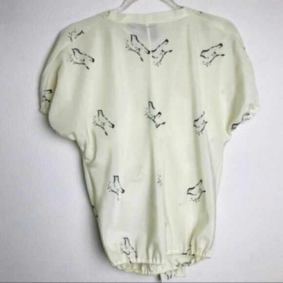 ANTHRO Girls from savoy birds front knot ivory size 2 BoxK - Picture 2 of 4